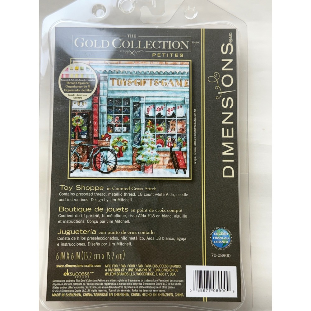 Dimensions Gold Petite Counted Cross Stitch Kit 6"x6" Toy Shoppe New